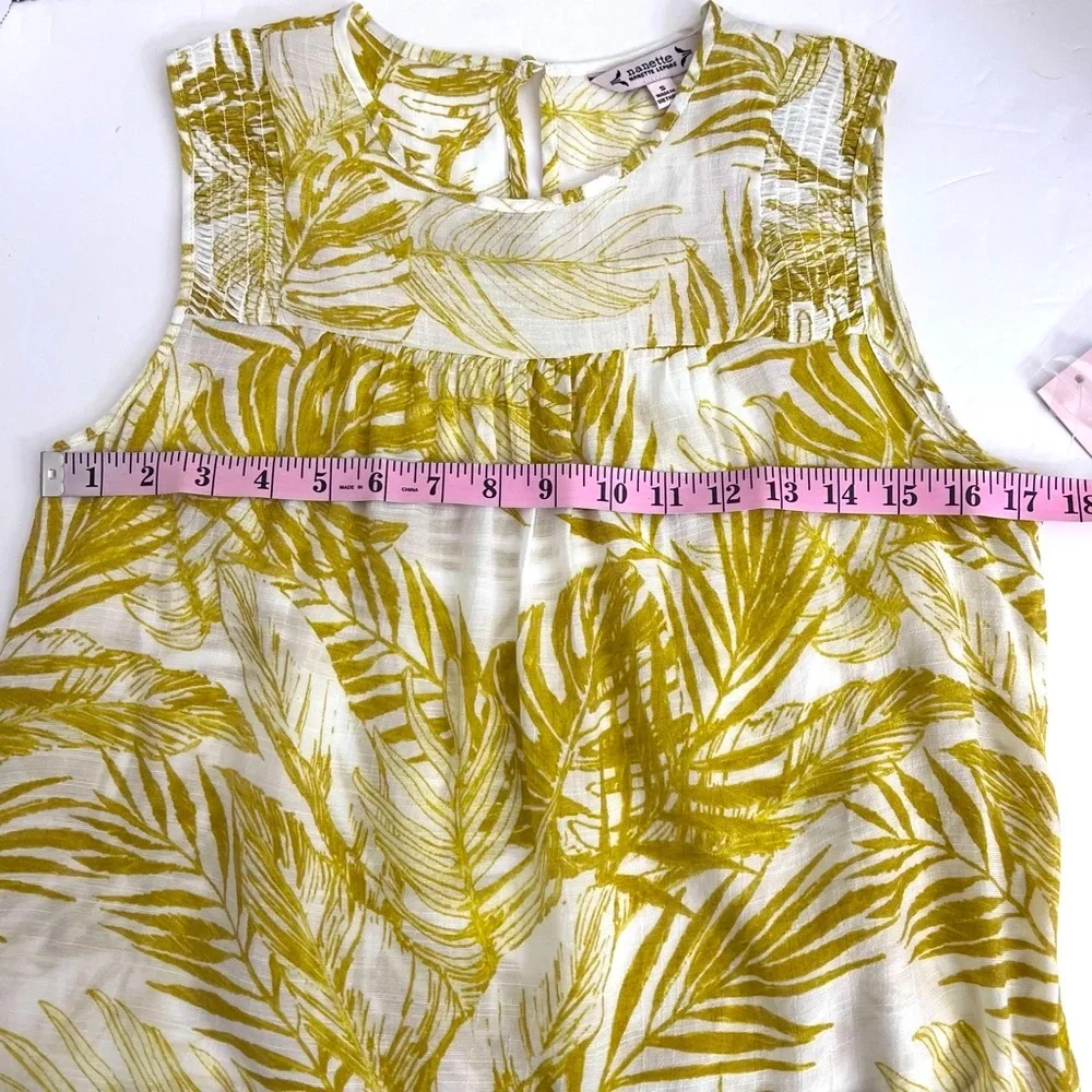 Nanette Lapore Top Sleeveless Palm Tropical‎ Print Blouse